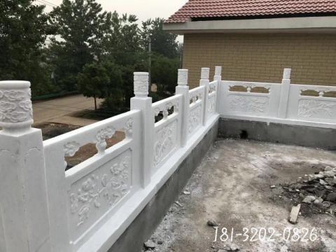 景区汉白玉栏板雕塑