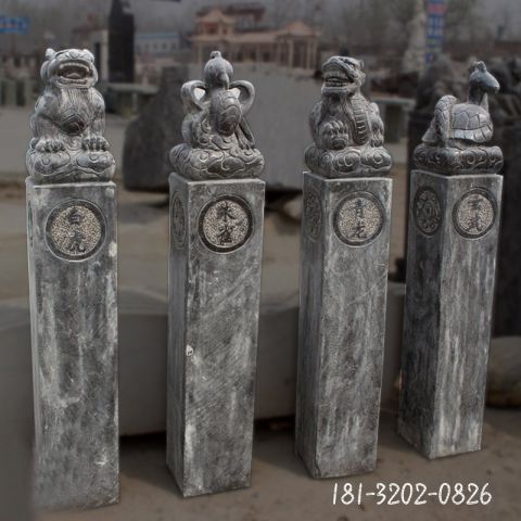 镇宅仿古拴马桩雕塑