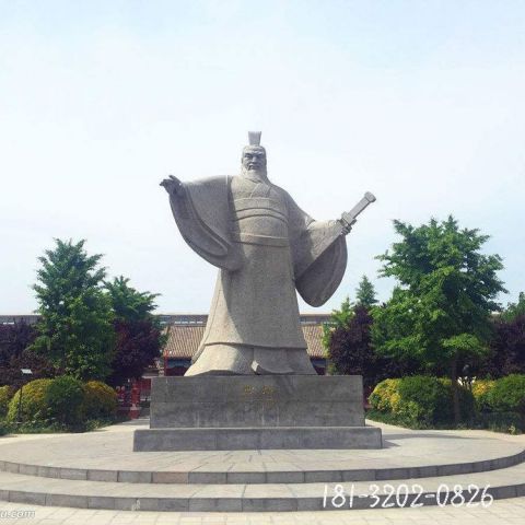 曹操大型古代人物雕塑