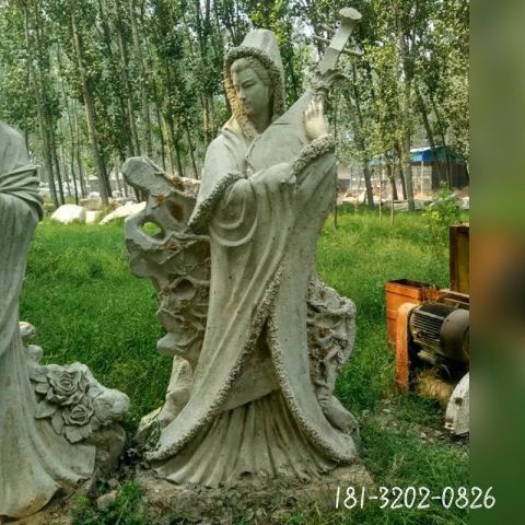 古代人物昭君石雕