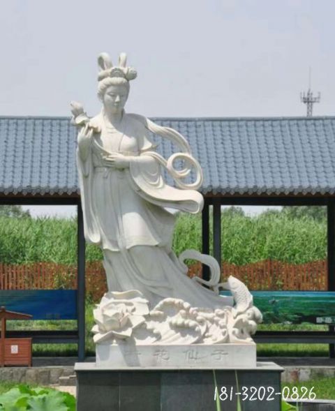 大理石荷花仙子雕塑