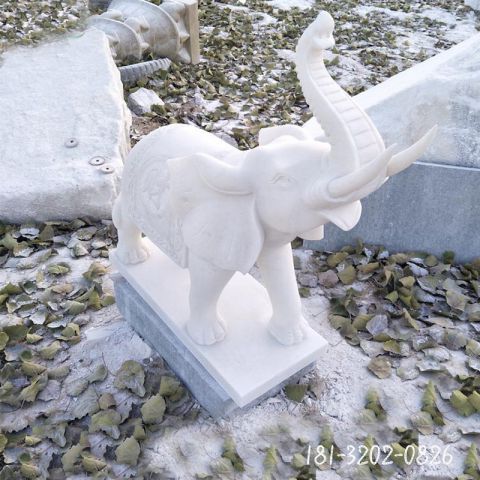 汉白玉小象石雕