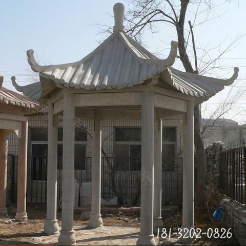 园林建筑四角凉亭