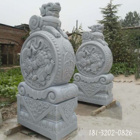 仿古园林狮子门墩雕塑