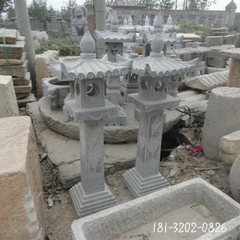 仿古户外镂空石灯雕塑