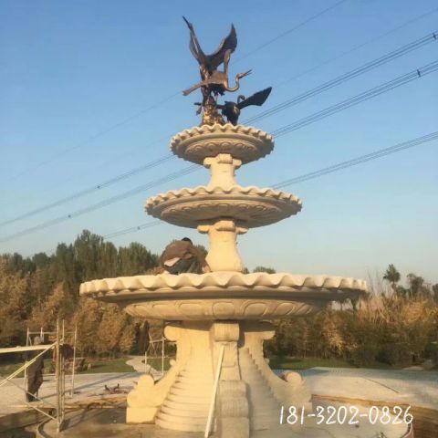 广场景观仙鹤喷泉