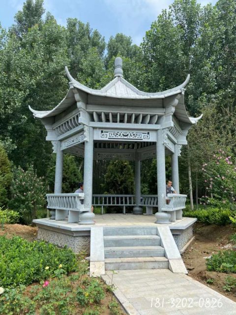 园林古建筑凉亭雕塑