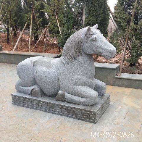 石雕公园生肖马雕塑
