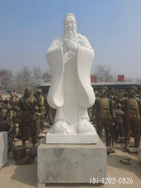 园林大型孔子人物雕塑
