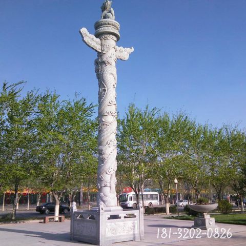 公园建筑龙柱雕塑