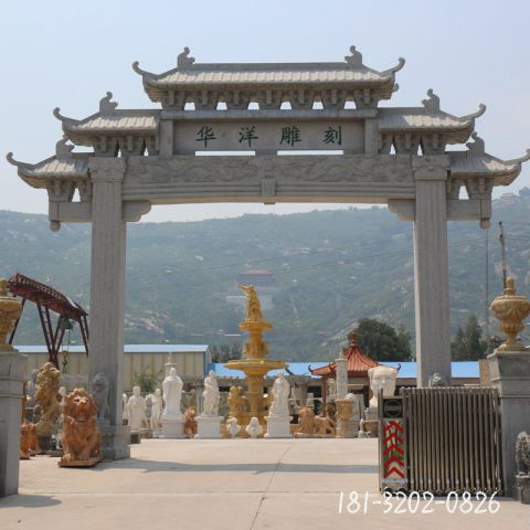 城市景区牌坊雕塑