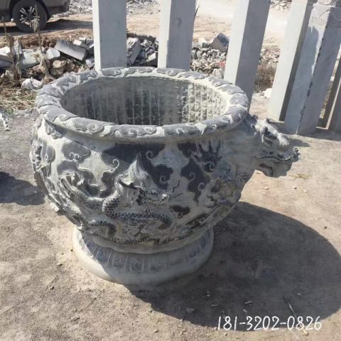 仿古雕刻水缸石雕