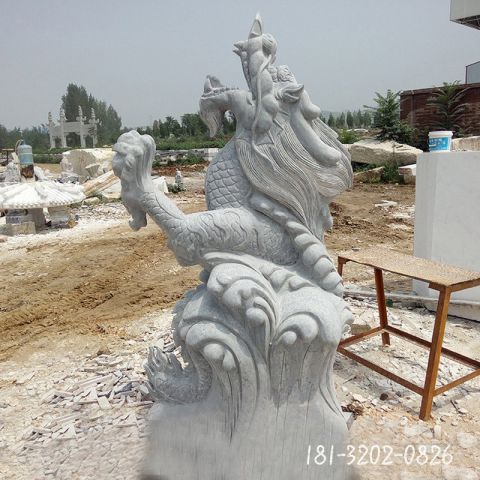 仿古青石动物龙雕塑