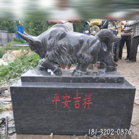 平安吉祥动物牛雕塑
