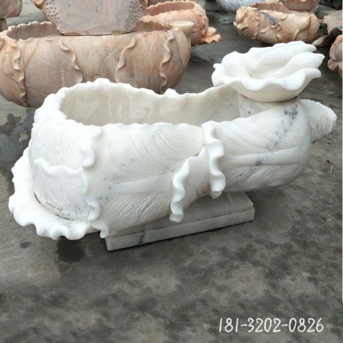莲花水缸雕塑