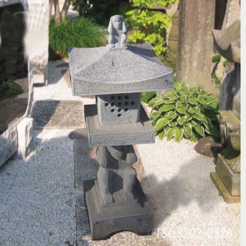 仿古庭院做旧石灯