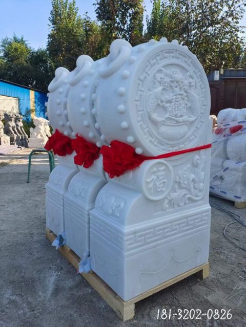 公园汉白玉抱鼓石