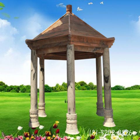 建筑石雕单层凉亭雕塑