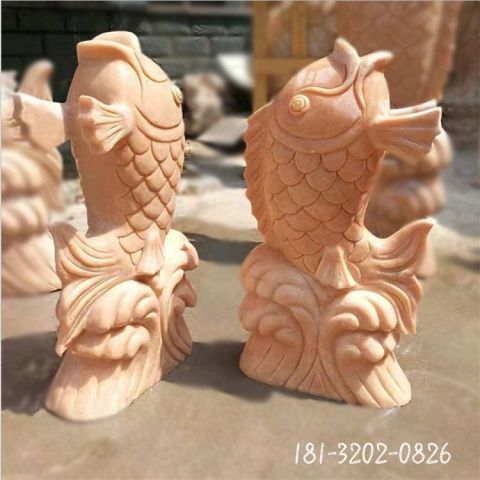 园林动物鲤鱼喷泉雕塑