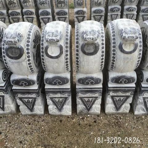 青石做旧抱鼓石雕塑