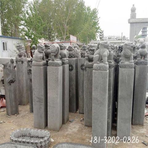 仿古雕刻拴马桩雕塑