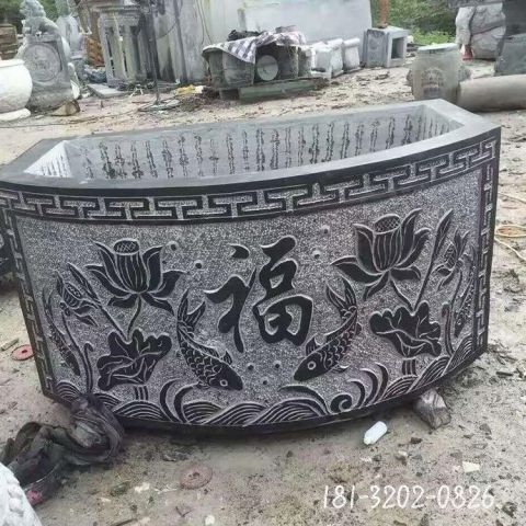 福字庭院水缸雕塑