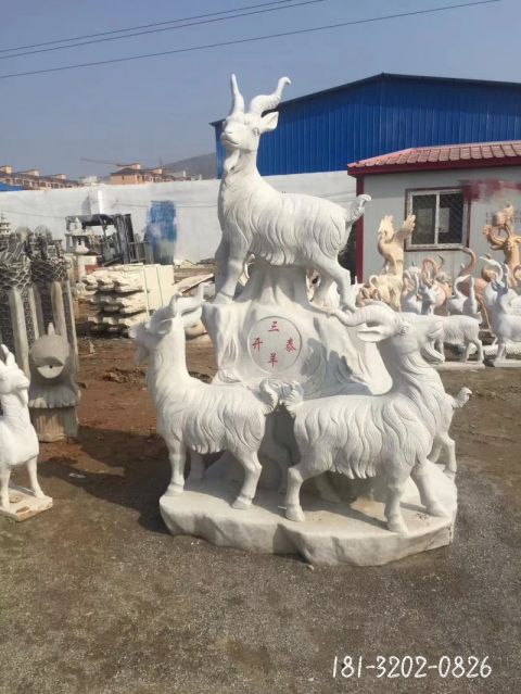 大型招财三羊开泰雕塑