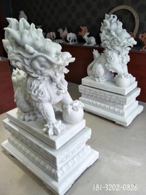 大型仿古神兽麒麟雕塑