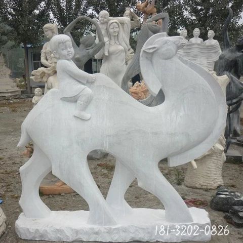公园骆驼雕塑石雕