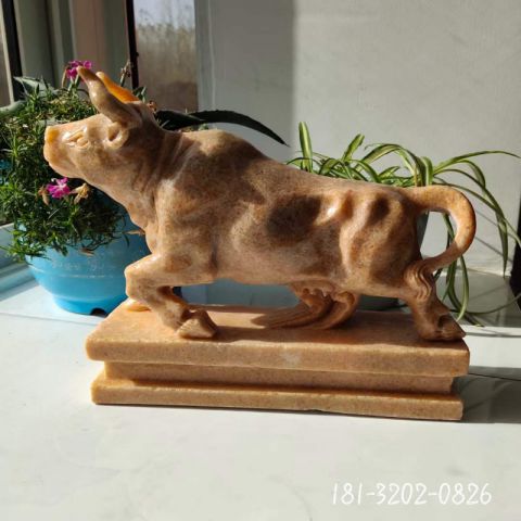 晚霞红仿古动物牛