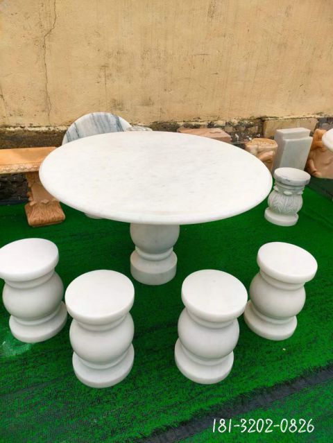 圆桌景观创意石桌凳