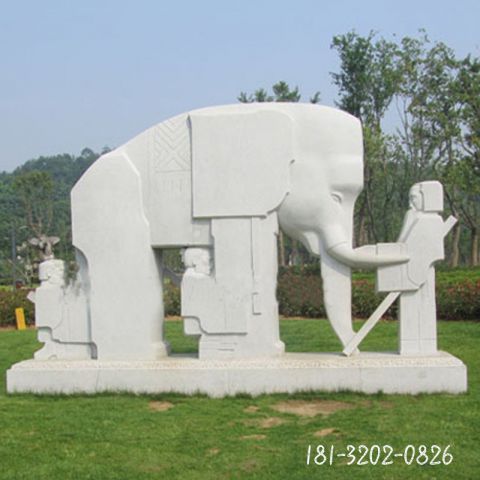 户外大象雕塑 