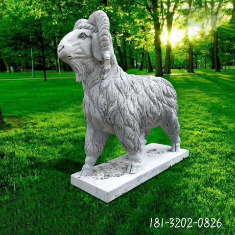 仿古园林石雕羊雕塑