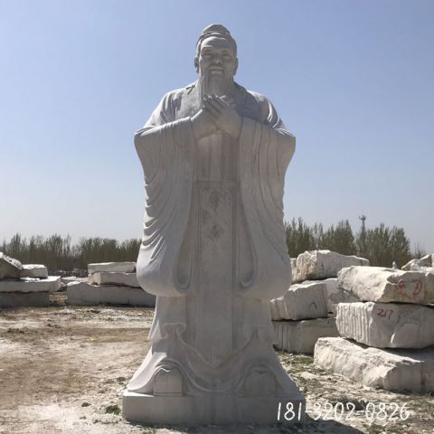 户外古代孔子人物雕塑
