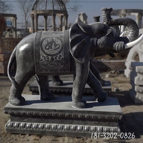 青石仿古如意大象雕塑