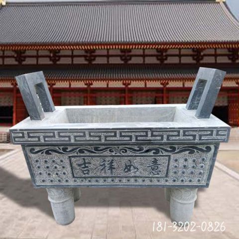 古代方形香炉雕塑