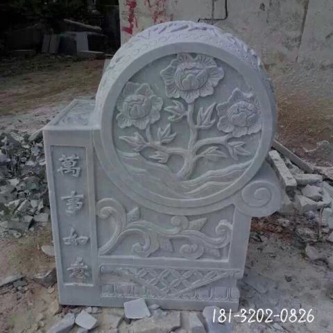 万事如意抱鼓石雕塑