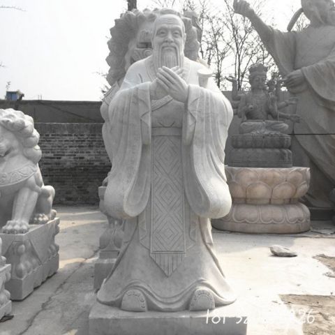 户外仿古孔子人物雕塑