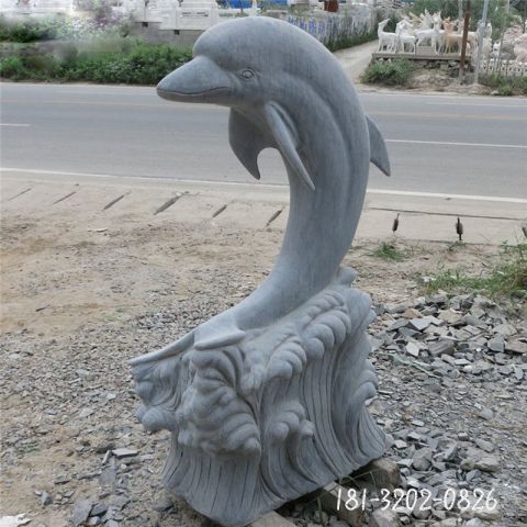 大型青石海豚雕塑