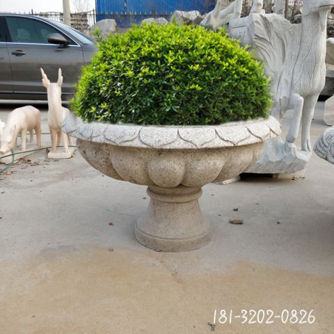 大型庭院仿古花盆雕塑