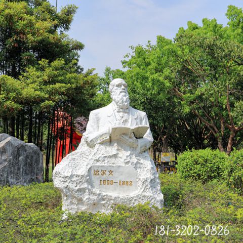 达尔文人物石雕