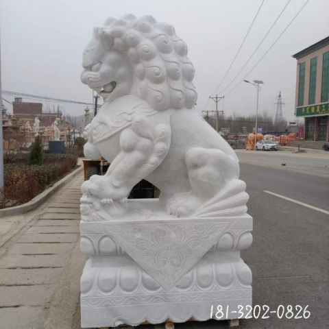 仿古门墩狮子雕塑