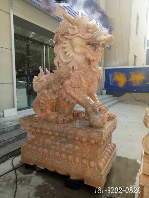 动物神兽麒麟石雕