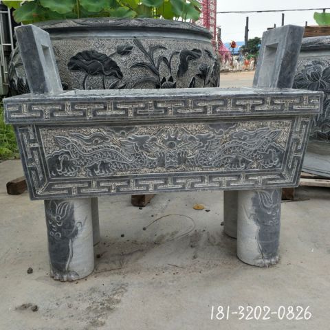 户外方形香炉雕塑