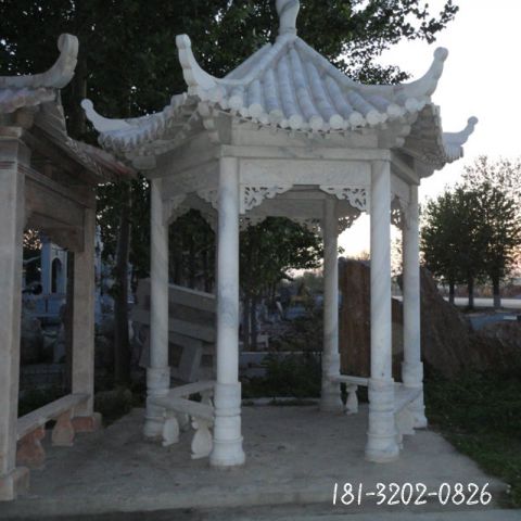 大型建筑四角凉亭雕塑