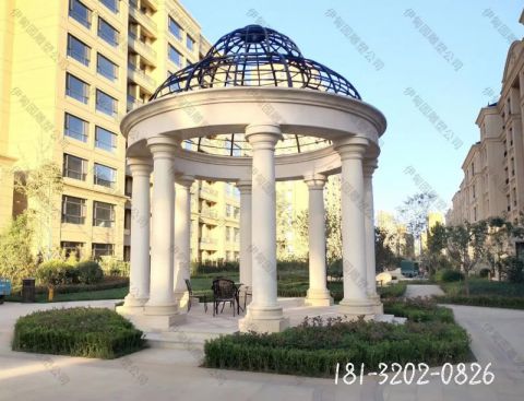 大型小区镂空凉亭雕塑