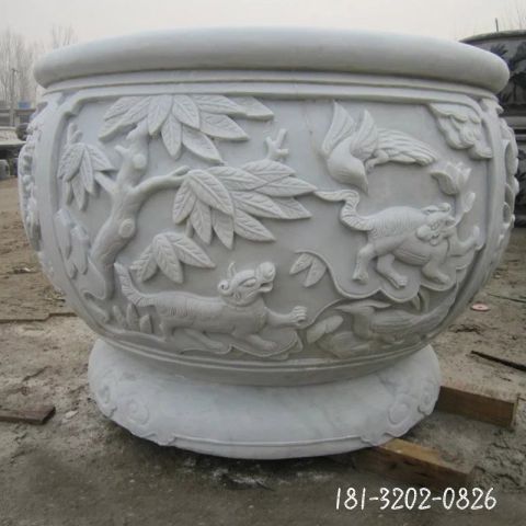 户外庭院仿古花盆雕塑