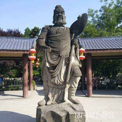 古代程咬金人物雕塑