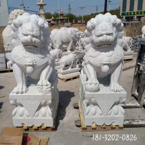 仿古庭院狮子门墩雕塑