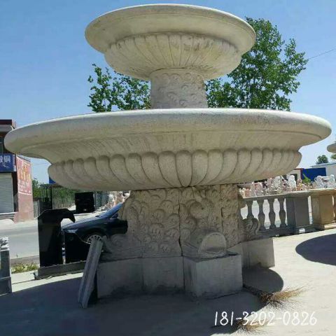 户外公园双层喷泉雕塑